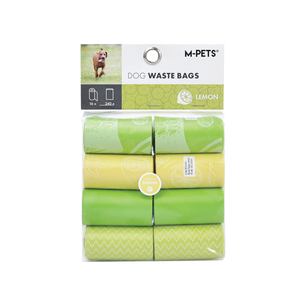 Dog Waste Bags 16 rolls Lemon