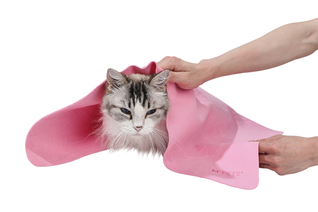 BATHTIME Quick-dry Towel for Cats and Dogs Pink Bubble