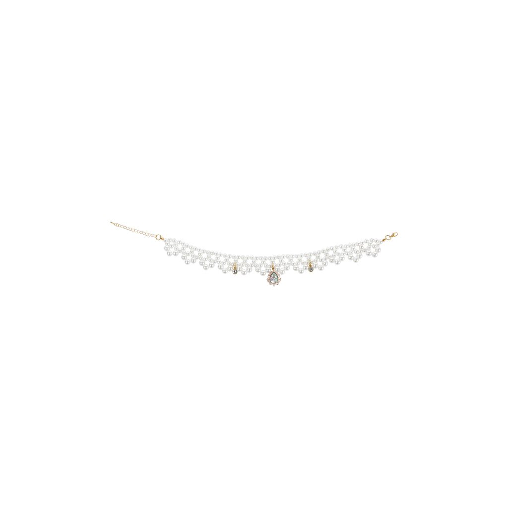 GLAM Pet Necklace White Jewel