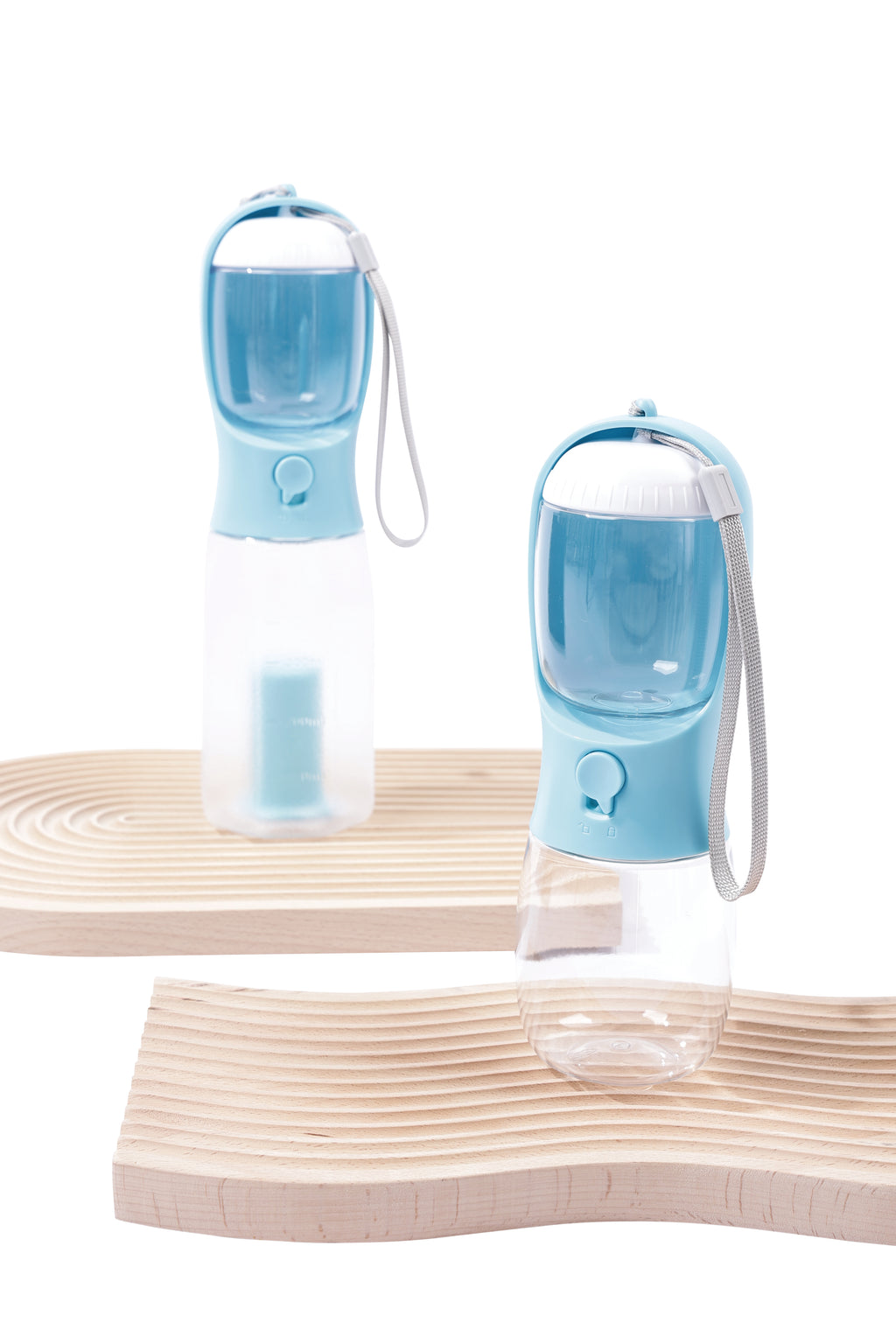 ON THE ROAD Dog water bottle 600 ml - 3 in 1 - Blue mist