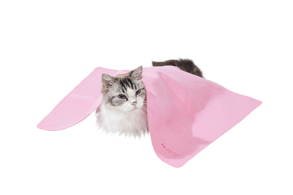 BATHTIME Quick-dry Towel for Cats and Dogs Pink Bubble