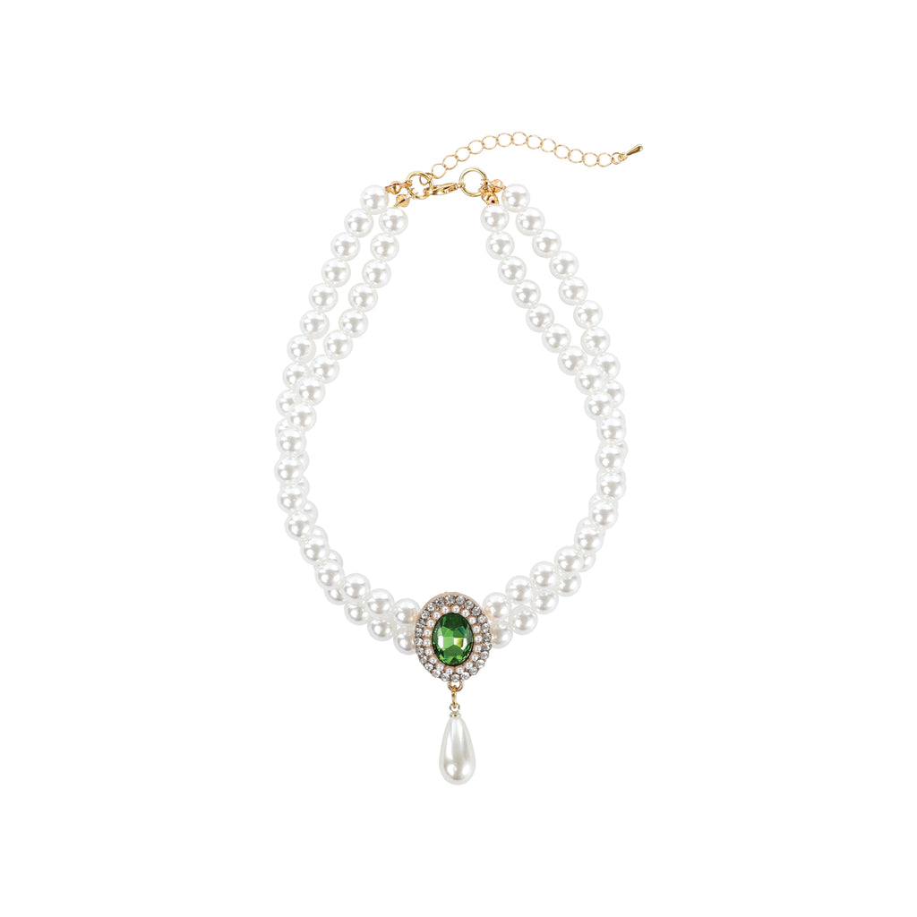 GLAM Pet Necklace Green Emerald