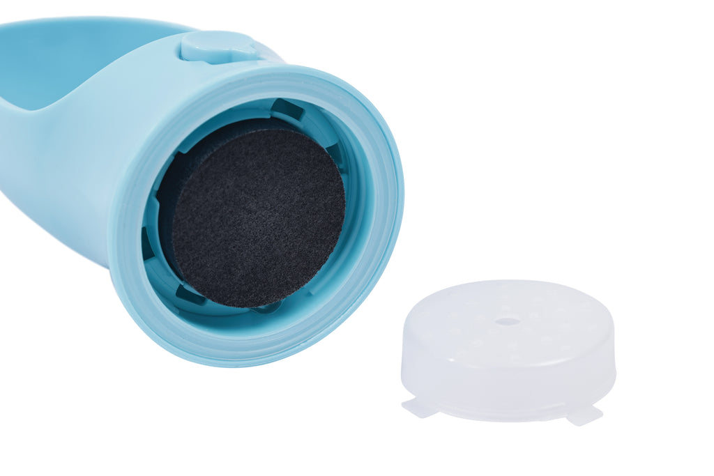 ON THE ROAD Dog water bottle 600 ml - 3 in 1 - Blue mist