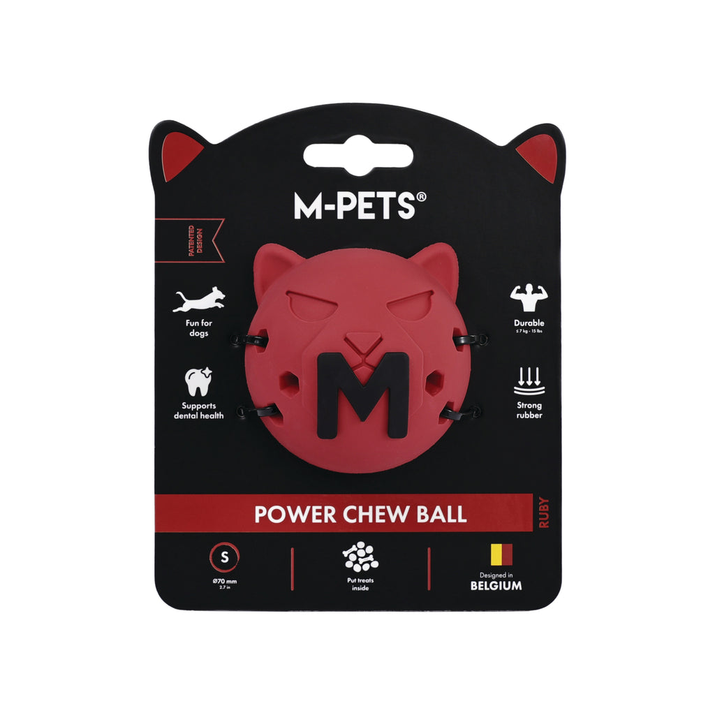 Power chew ball dog toy Ruby