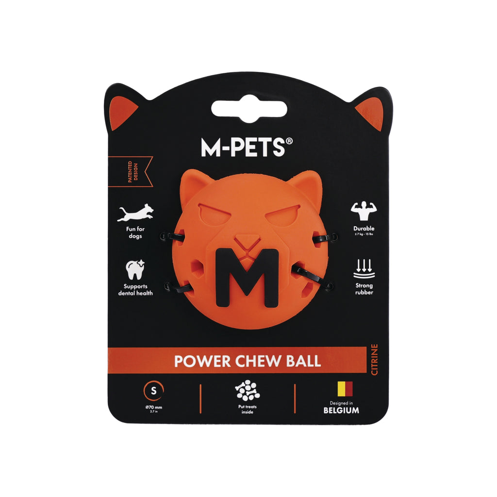 Power chew ball dog toy Citrine