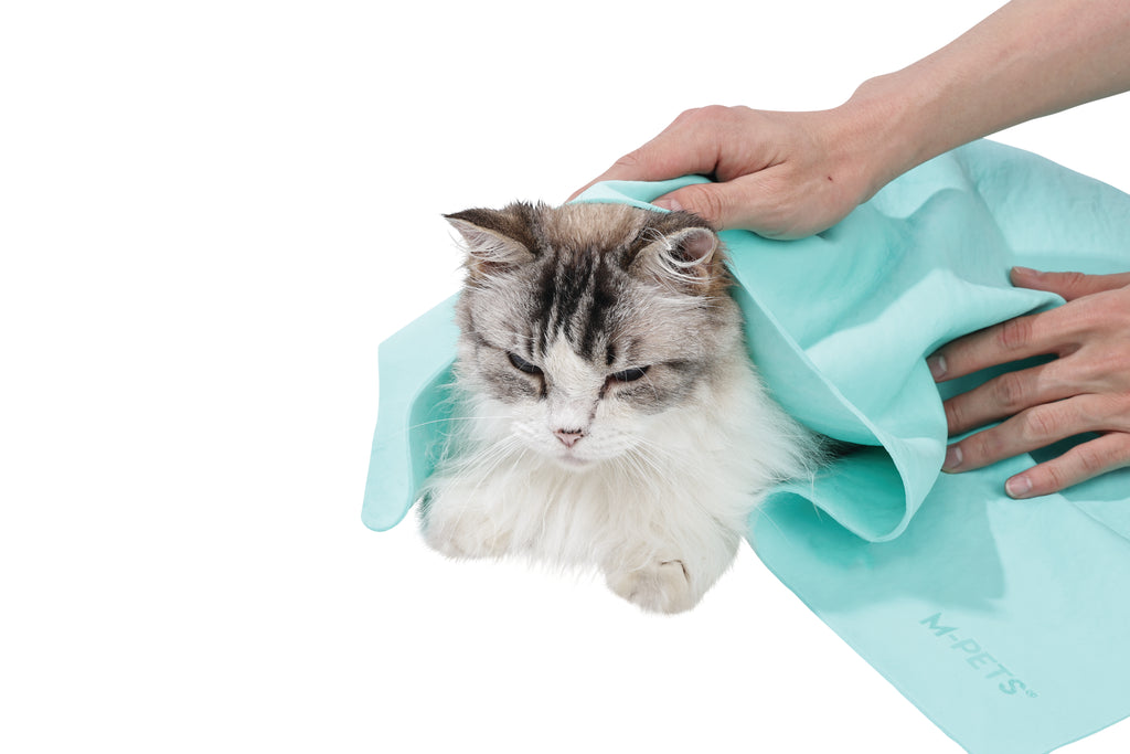 BATHTIME Quick-dry Towel for Cats and Dogs Green Bubble