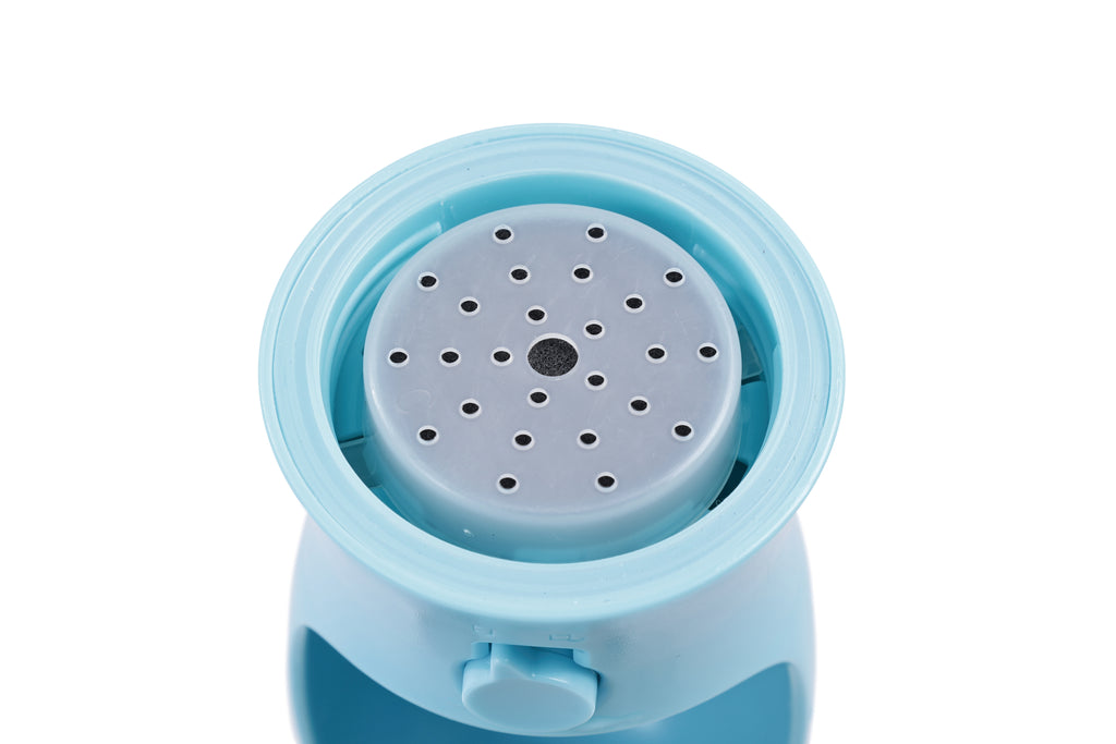 ON THE ROAD Dog water bottle 600 ml - 3 in 1 - Blue mist