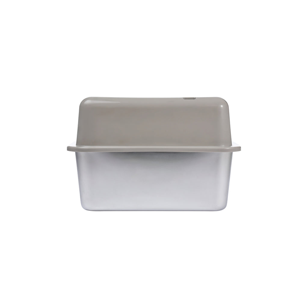 SteelCare Cat litter tray with rim Stainless steel Large