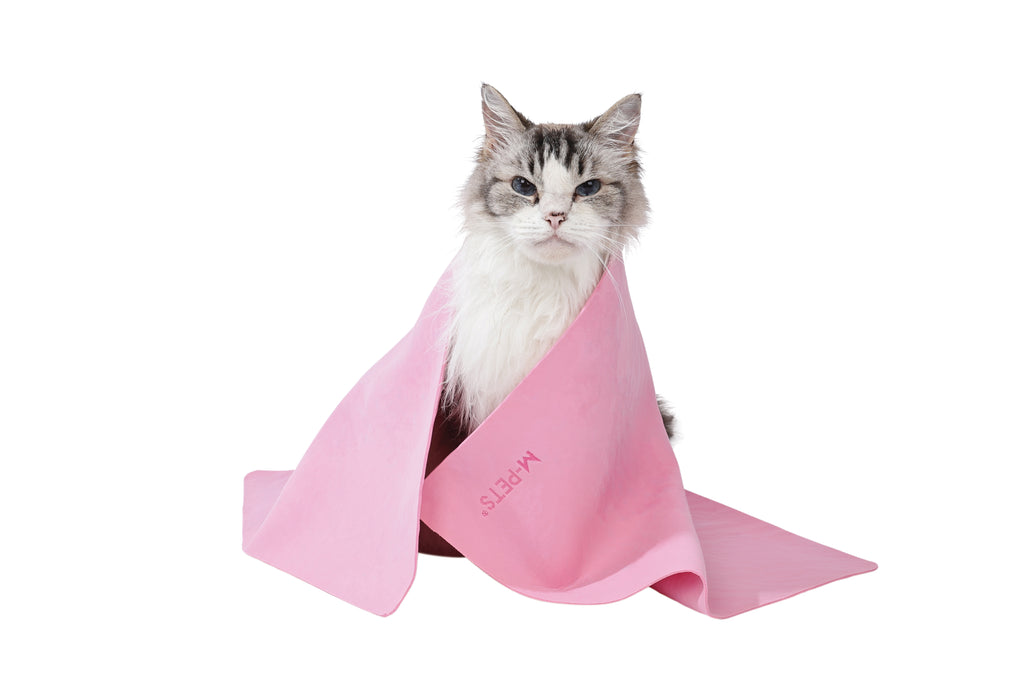 BATHTIME Quick-dry Towel for Cats and Dogs Pink Bubble