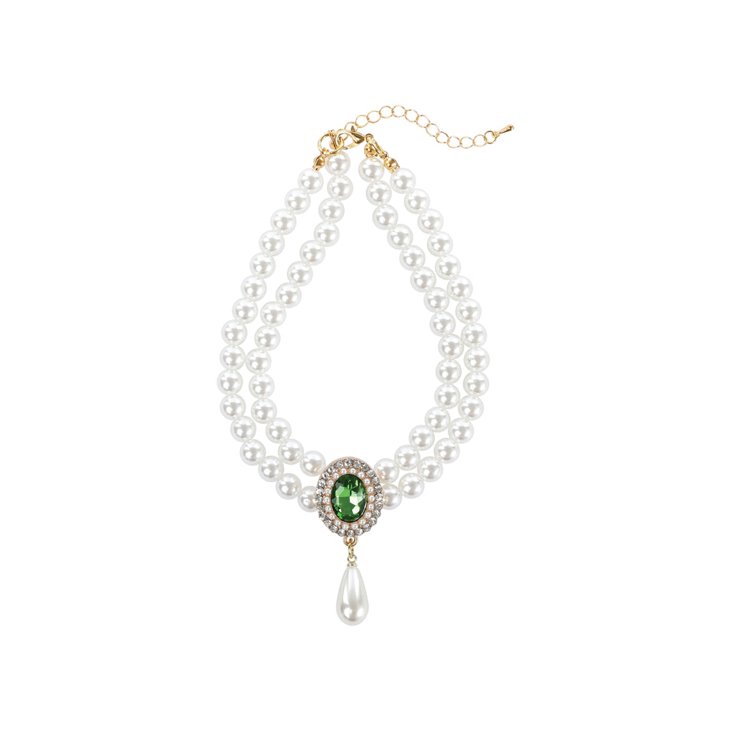 GLAM Pet Necklace Green Emerald