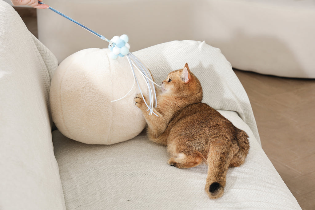 MoonCAT - bacchetta per gatti Cosmic Fluff Rosa/Blu Argento e Bianco