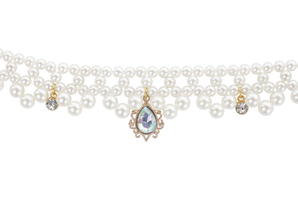 GLAM Pet Necklace White Jewel