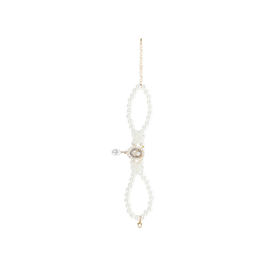 GLAM Pet Necklace White Roses