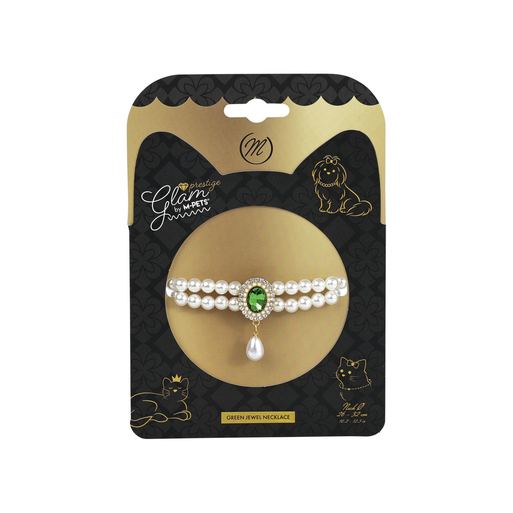 GLAM Pet Necklace Green Emerald