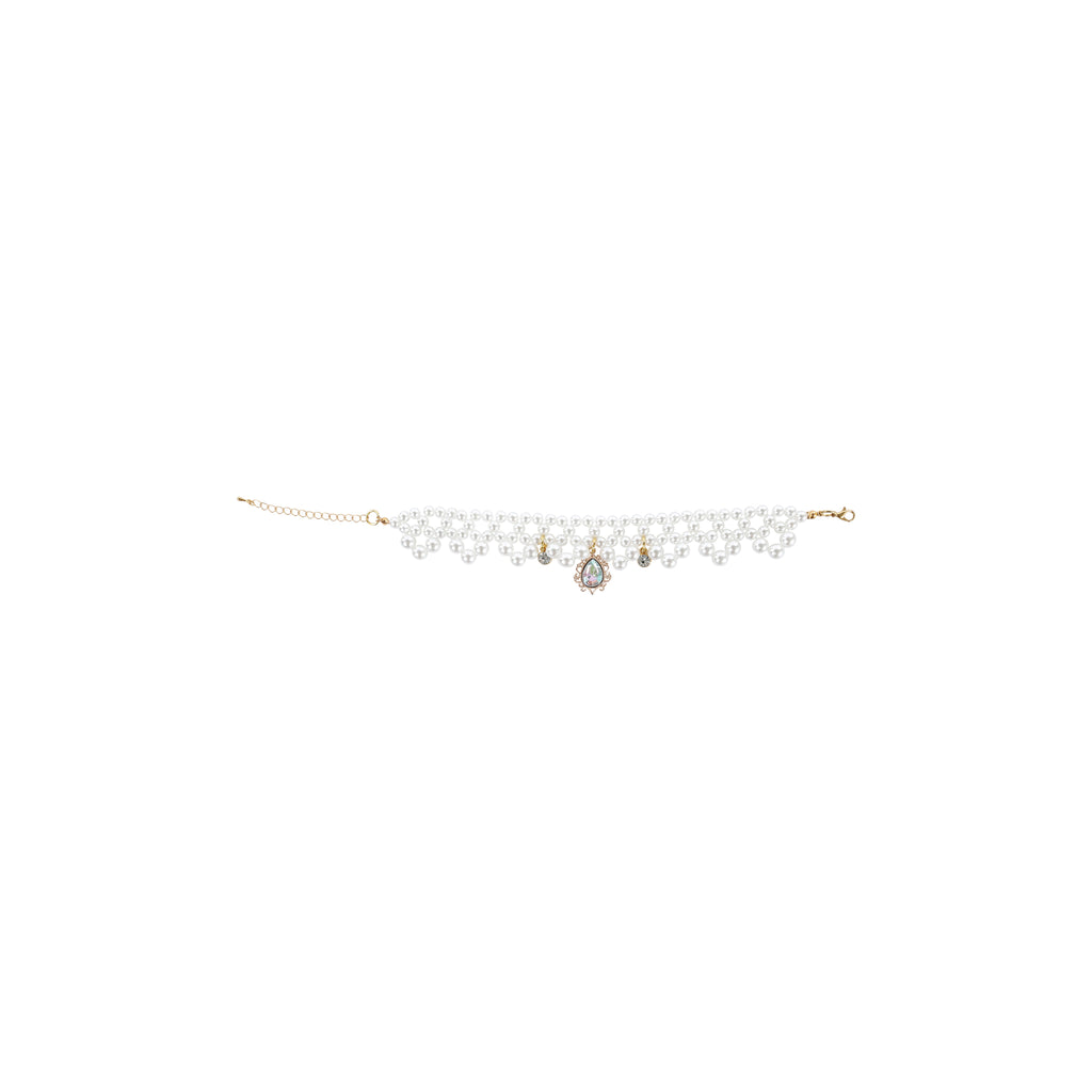 GLAM Pet Necklace White Jewel
