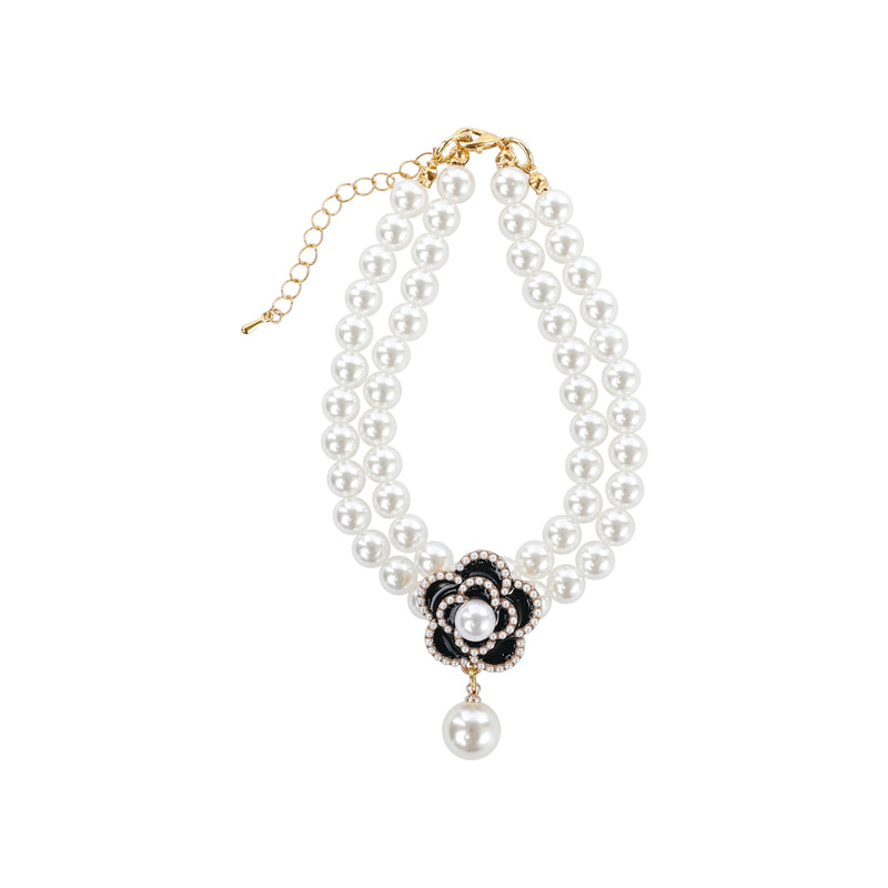GLAM Pet Necklace Black Camellia
