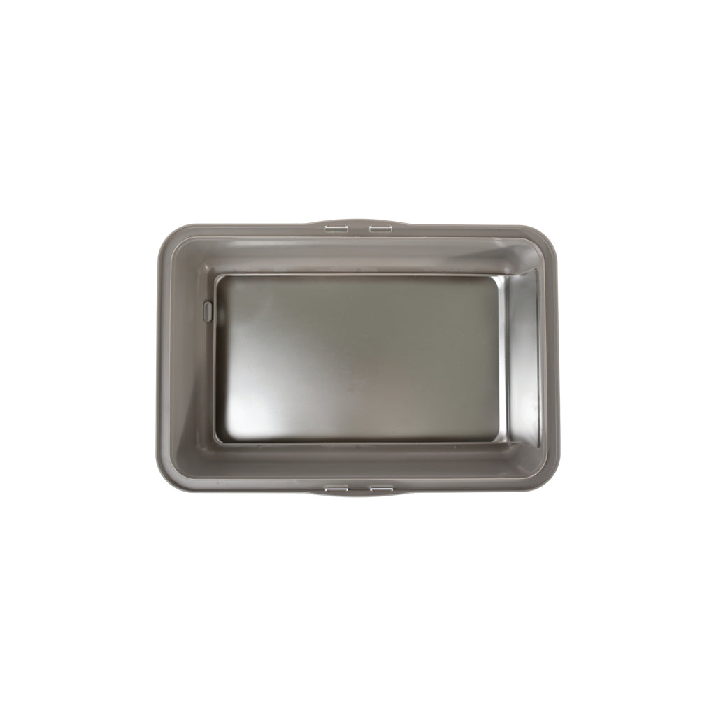 SteelCare Cat litter tray with rim Stainless steel Large
