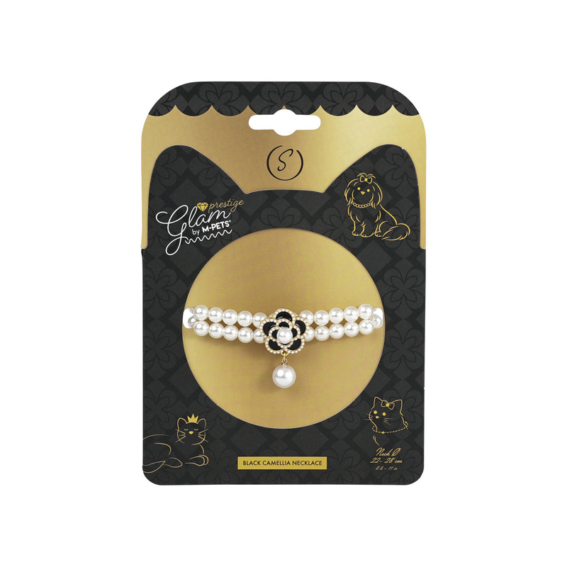 GLAM Pet Necklace Black Camellia