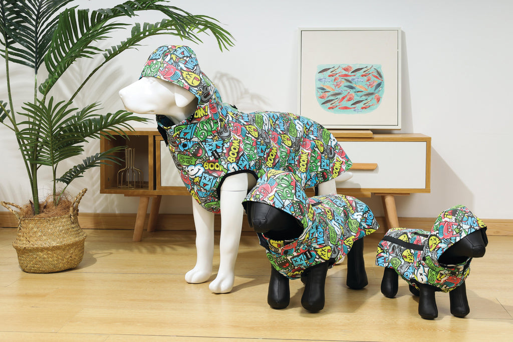 Impermeabile stile urbano multicolore
