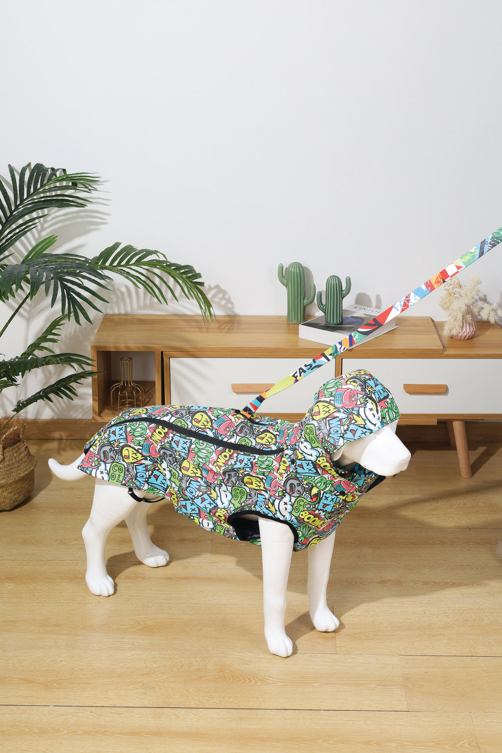 Impermeabile stile urbano multicolore
