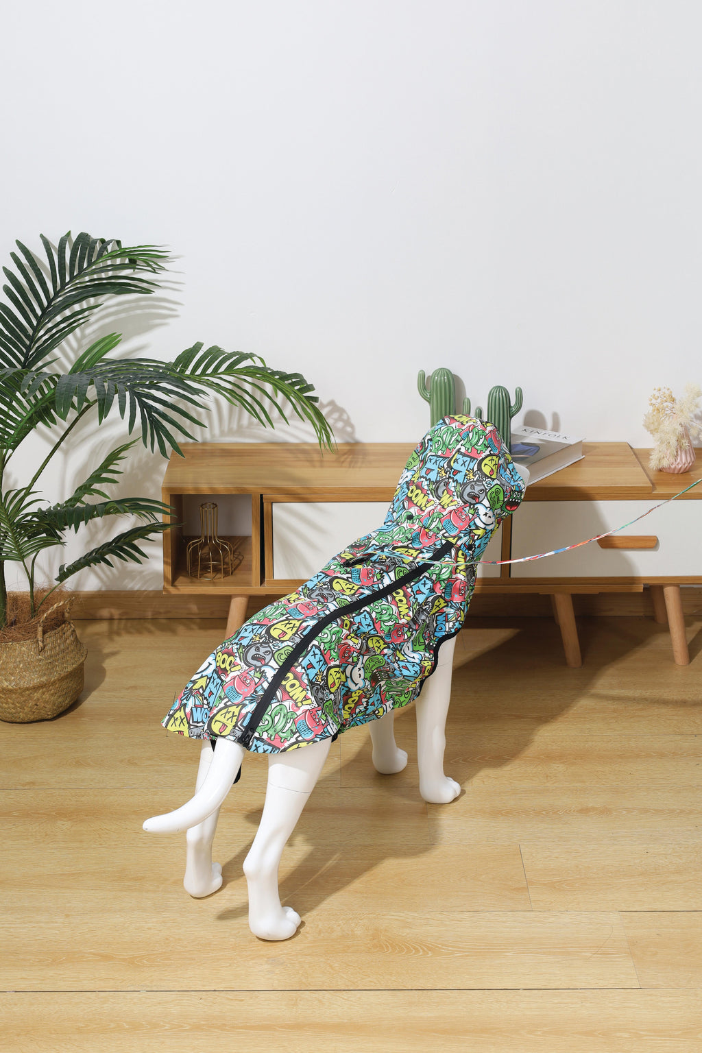Impermeabile stile urbano multicolore