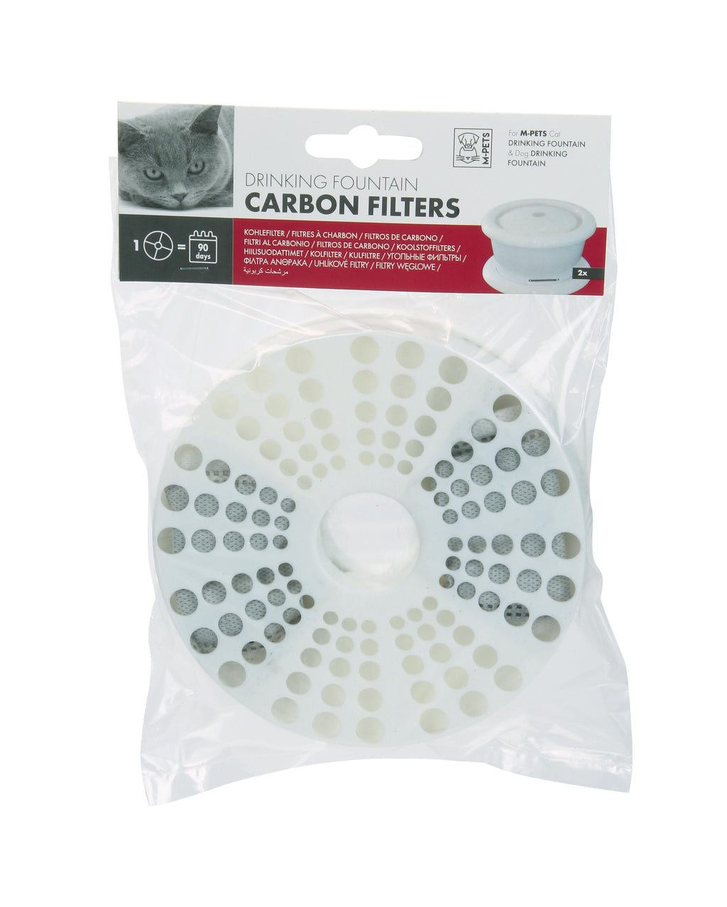 FONTANA D'ACQUA FILTRO 2PCS CARBONIO