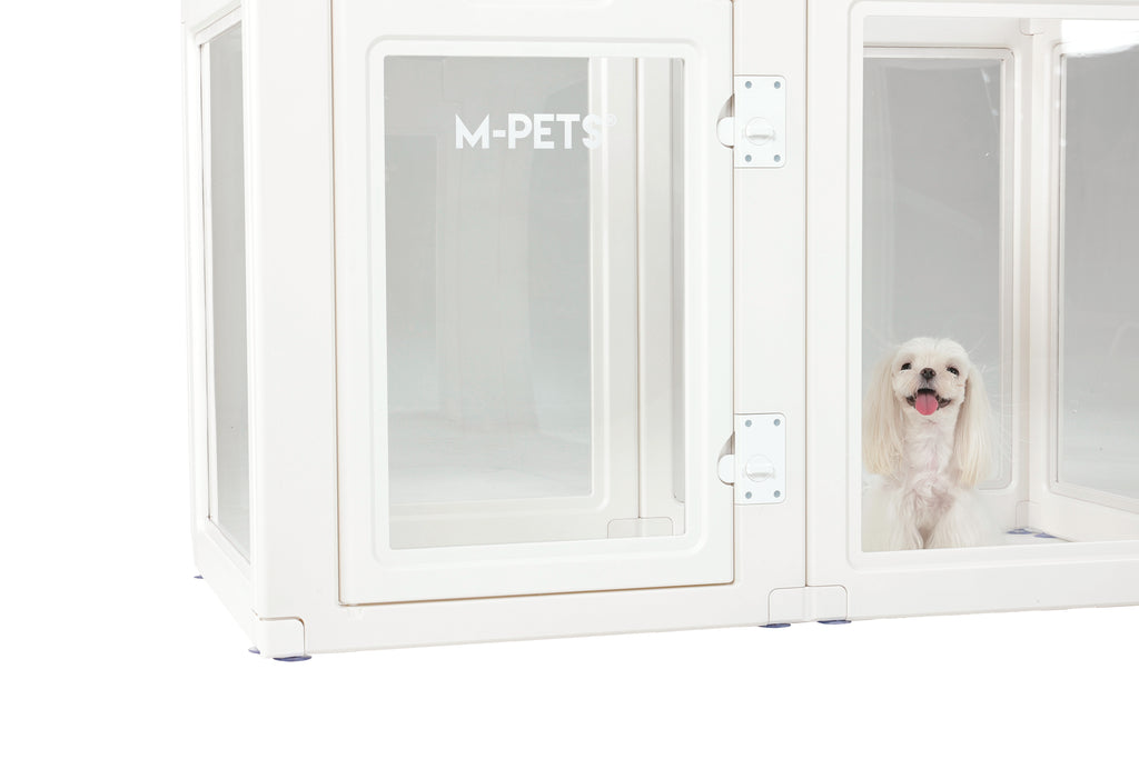 BLANCHE Puppy pen 6 panels L white