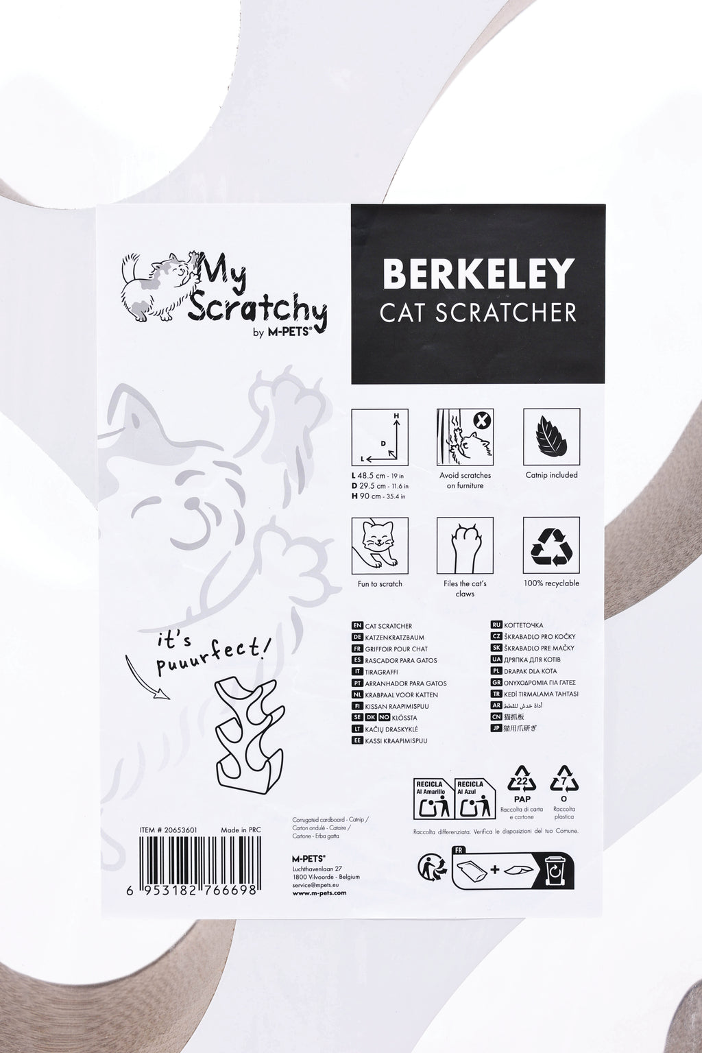 MY SCRATCHY BERKELEY WHITE Cat scratcher