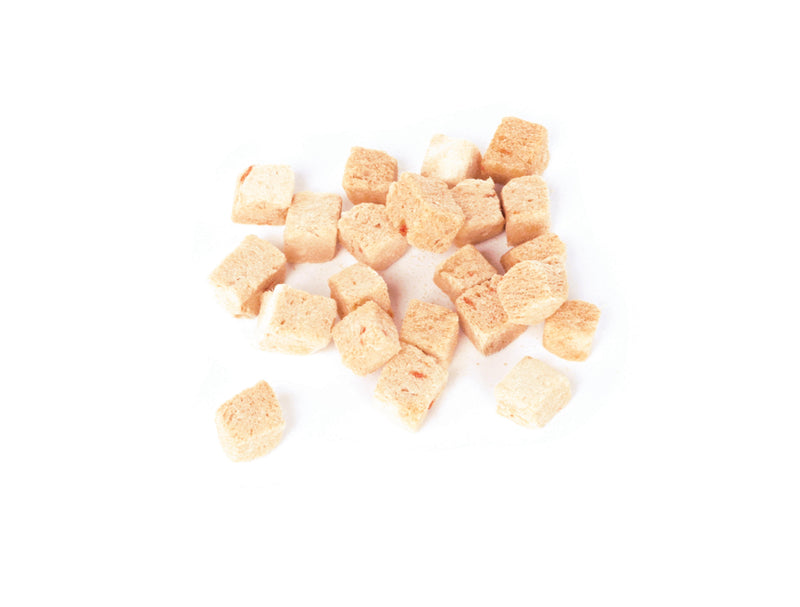 CUBETTI DI POLLO E CAROTA Snack liofilizzati