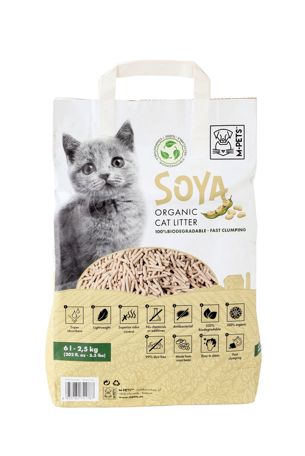 SOYA Lettiera Organica per Gatti Naturale
