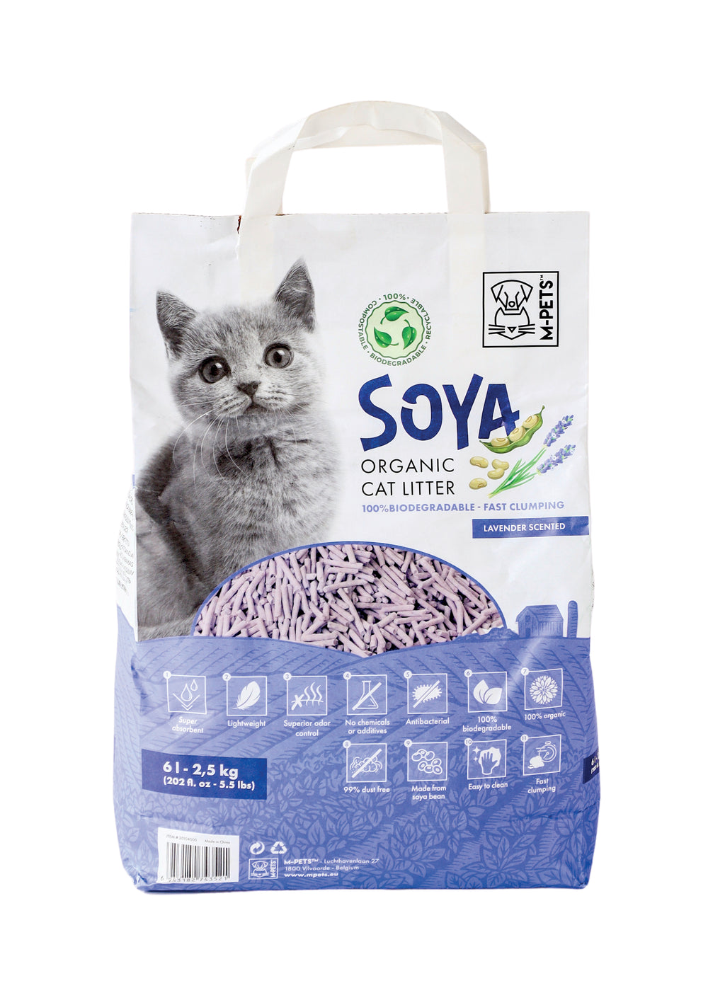 SOYA Lettiera Organica per Gatti Lavanda