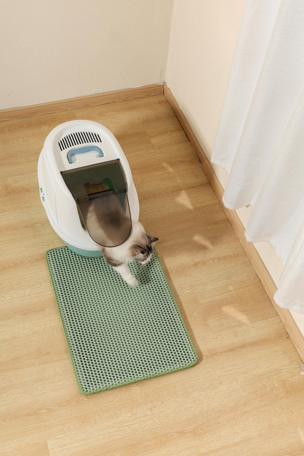 Tappetino verticale DUPLEX per lettiera per gatti - Verde