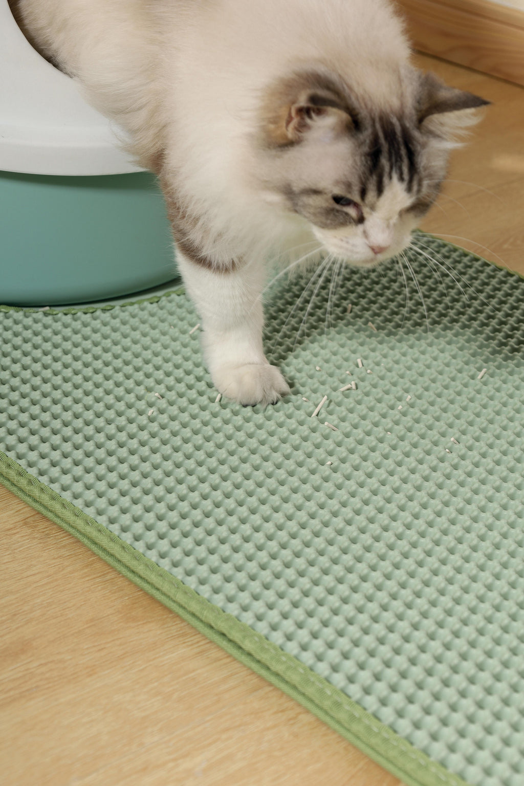 Tappetino verticale DUPLEX per lettiera per gatti - Verde