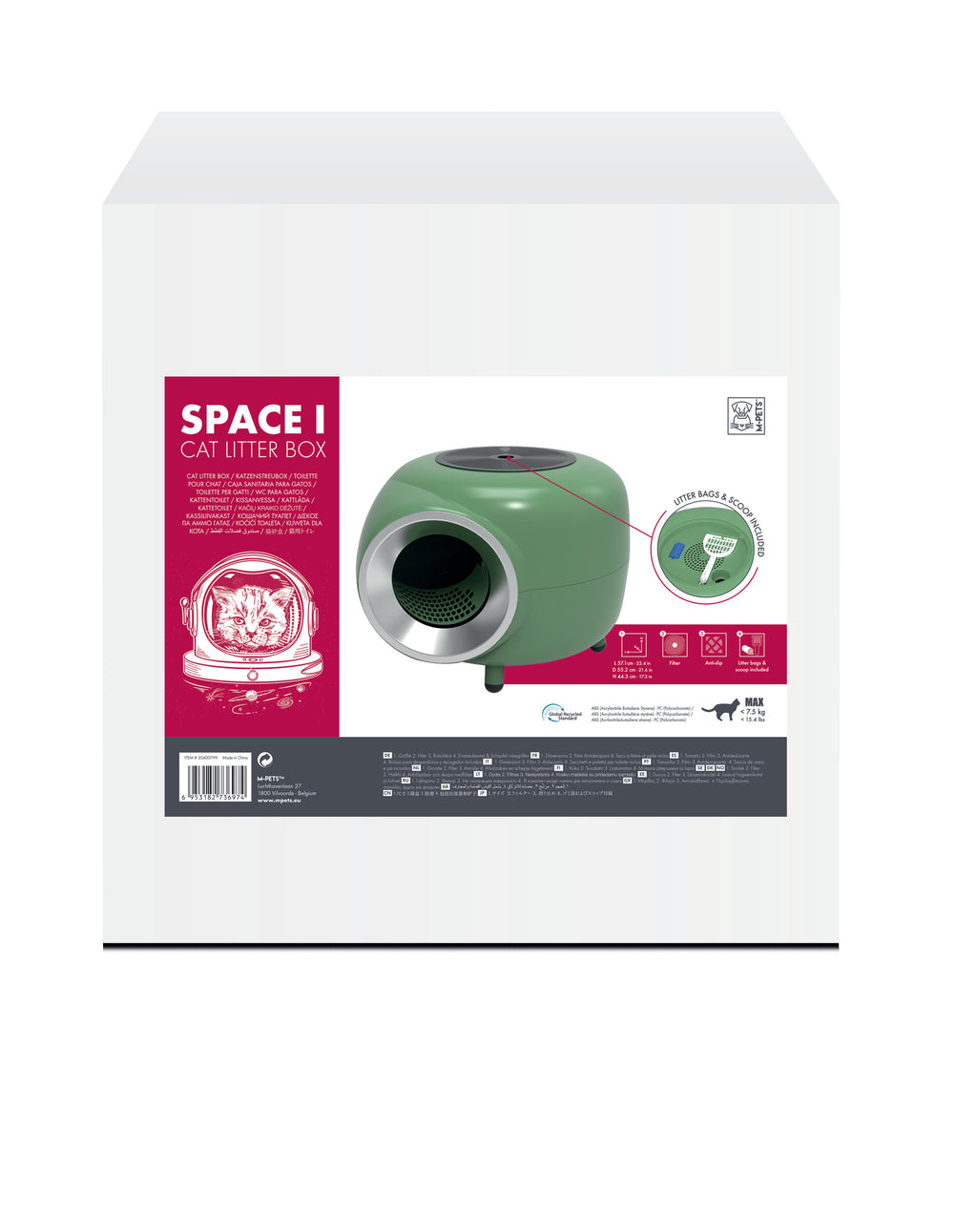 Lettiera per Gatti SPACE I - Verde