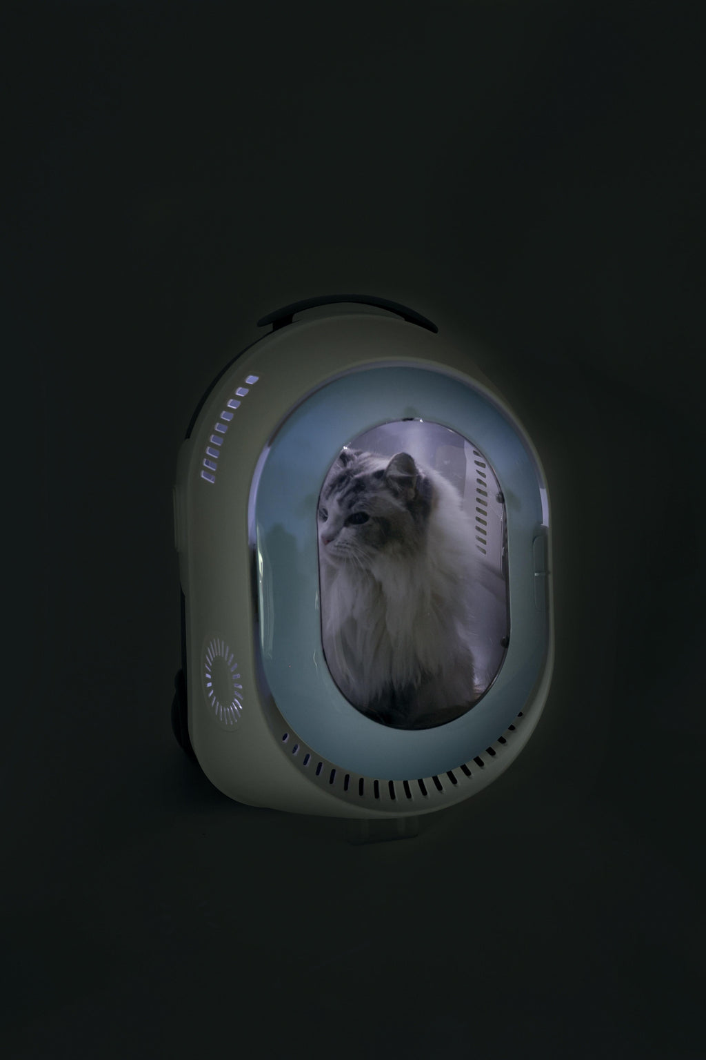 Zaino da viaggio per animali TROLLEY bianco e blu