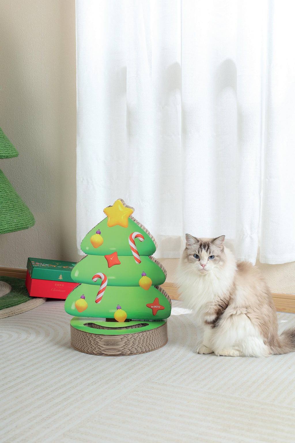 Giocattolo di Natale - Graffiatoio Festivo per gatti a forma di albero