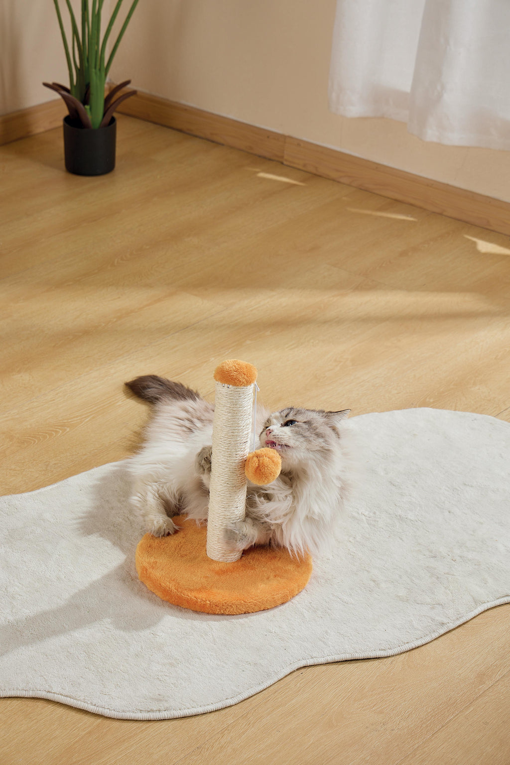 IL MIO PRIMO ALBERO PER GATTI Pompom Arancione