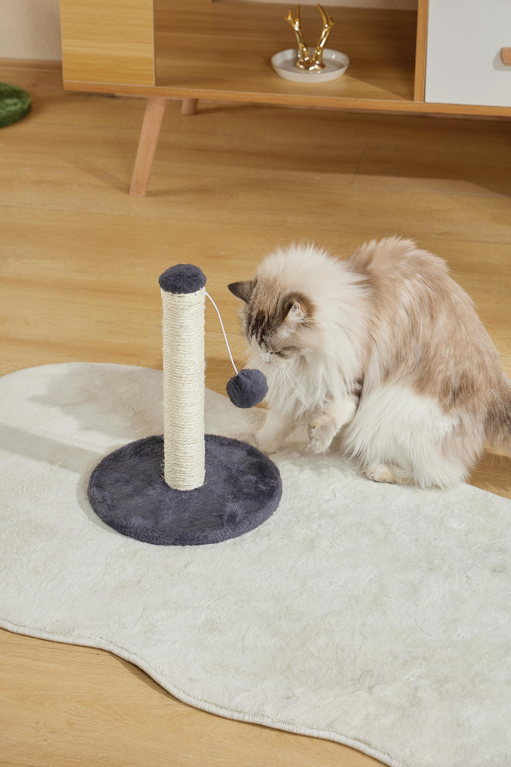 IL MIO PRIMO ALBERO PER GATTI Pompom Grigio Scuro