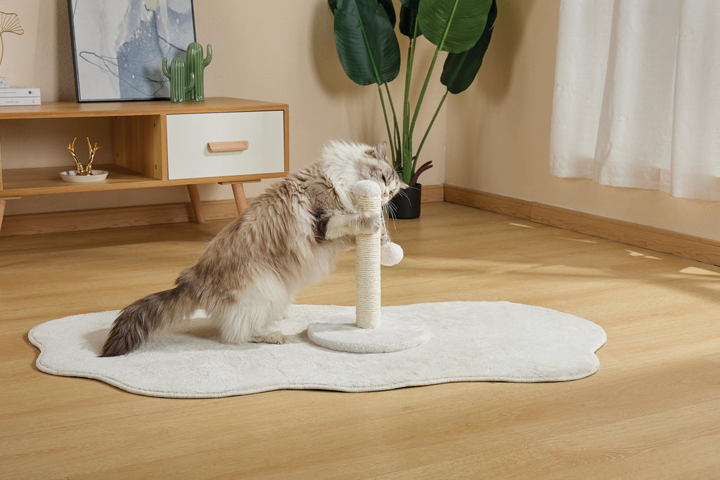 IL MIO PRIMO ALBERO PER GATTI Pompom Bianco