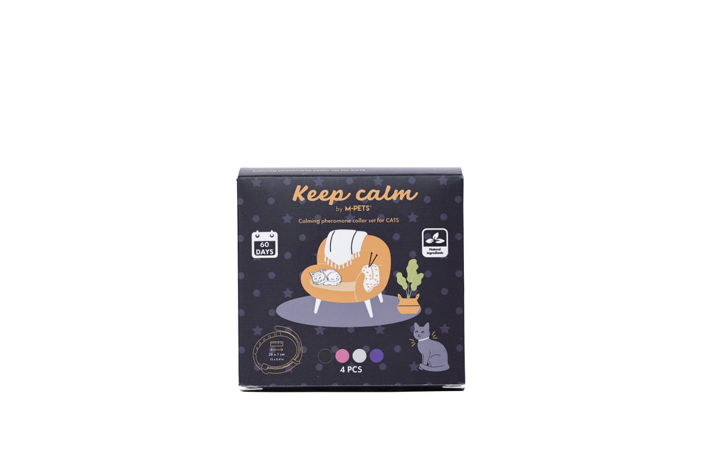 KEEP CALM - Set di collari con feromoni calmanti per gatti 4 pz