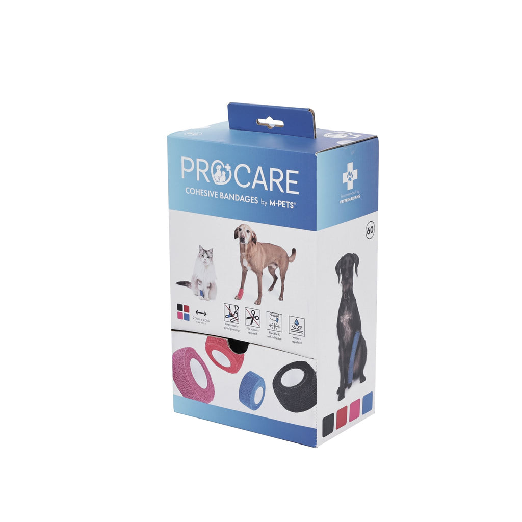 PROCARE Cohesive Bandages 2.5cm x 4.5m - 60 pcs mixed color display