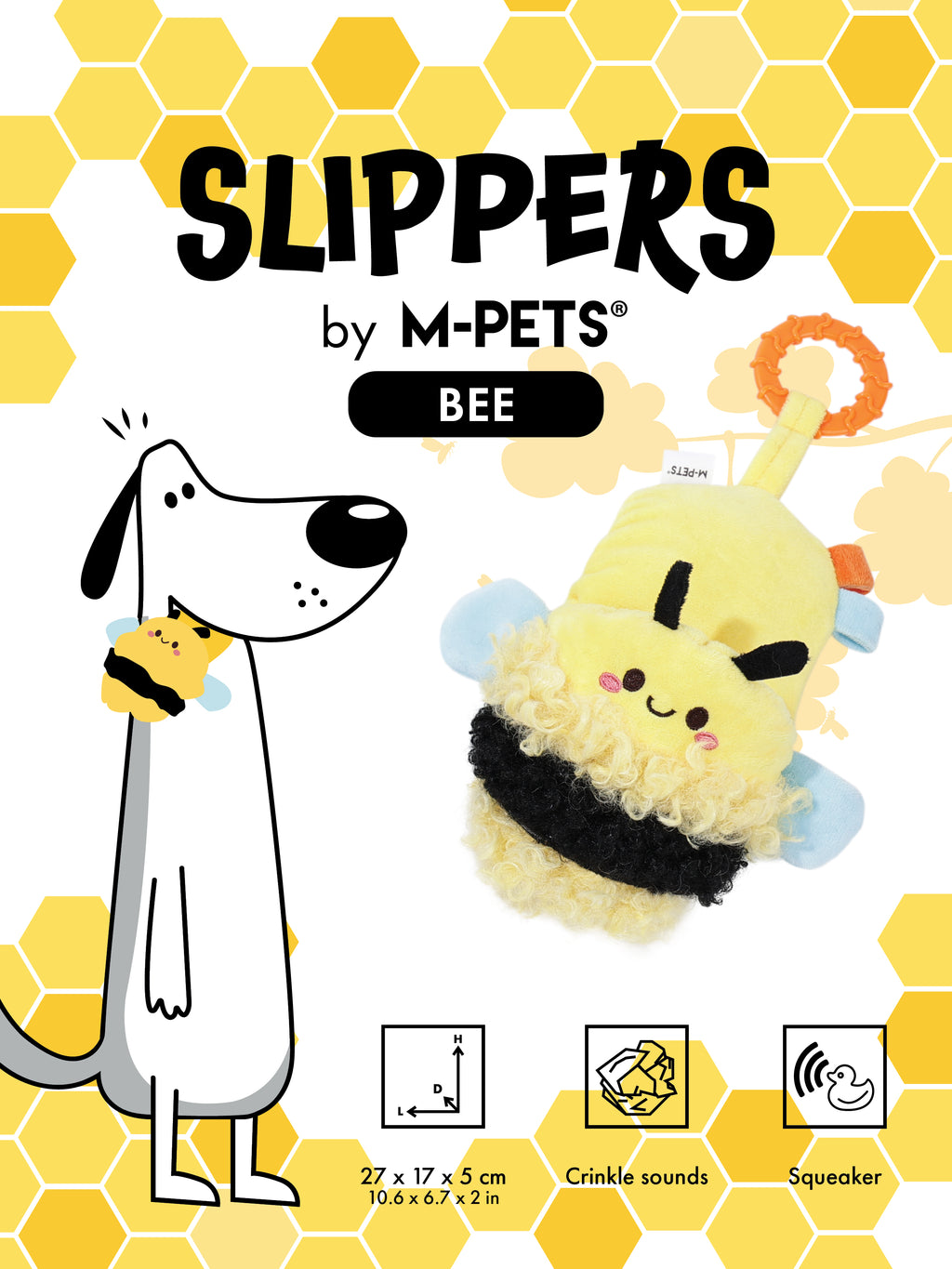 Slippers Dog toy Bee