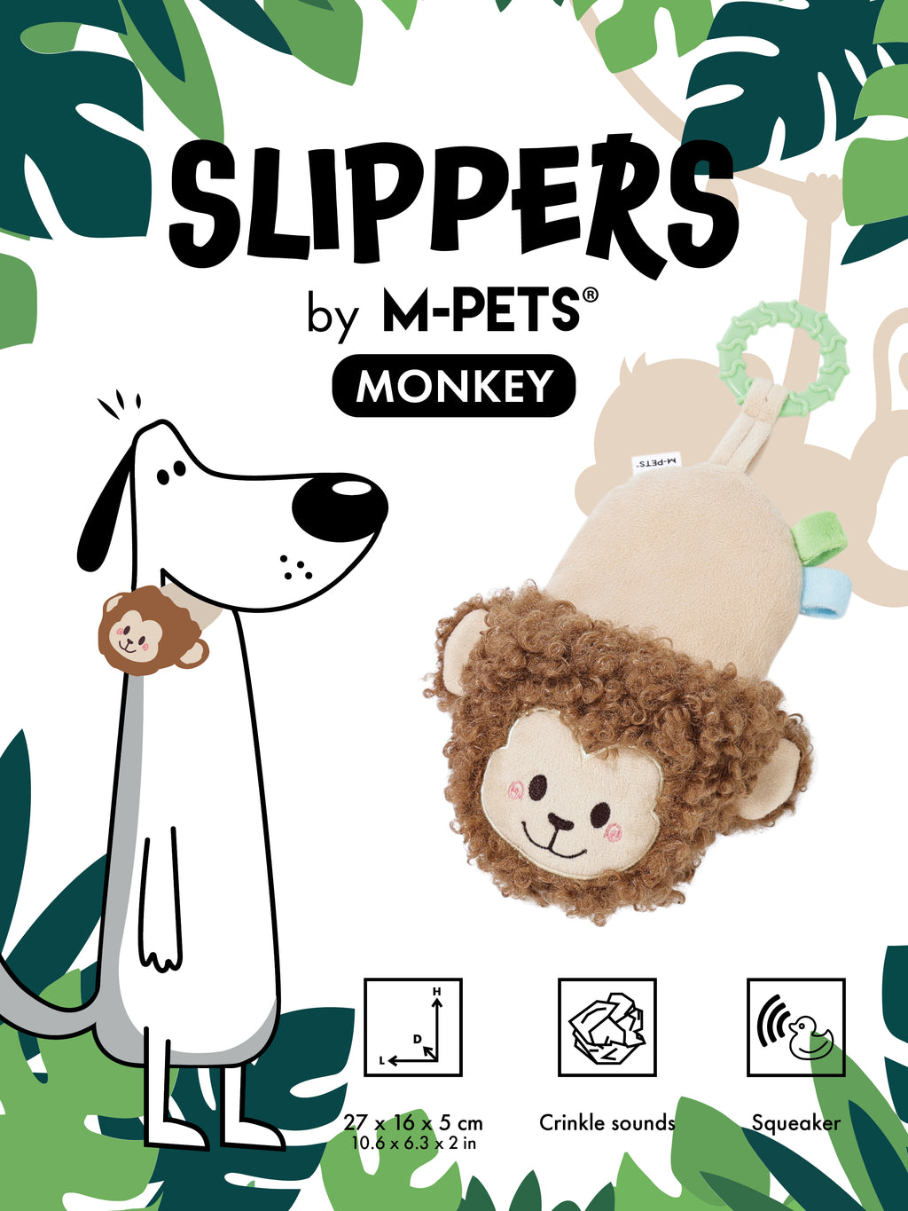 Slippers Dog toy Monkey