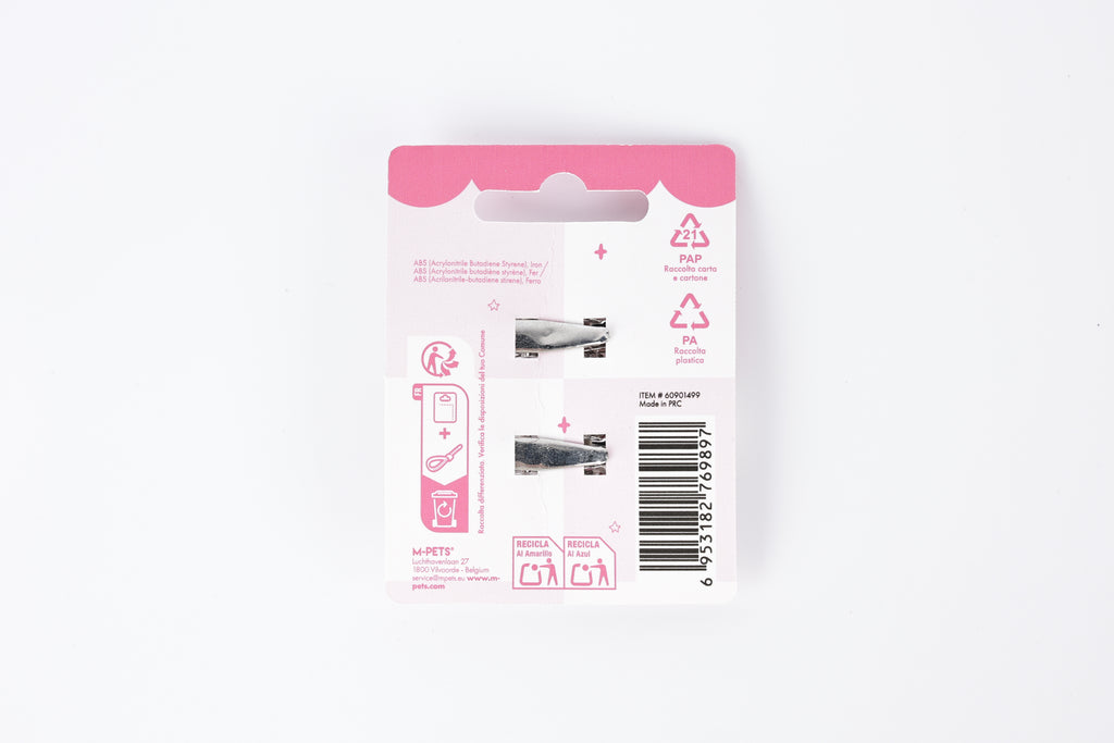 GLAM Accessori per capelli per animali clip a forma di fiore - Rosa e Bianco