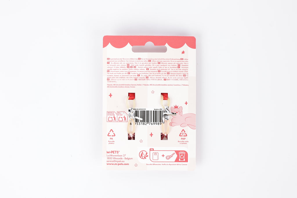 GLAM Accessori per capelli per animali elastico - Rosso