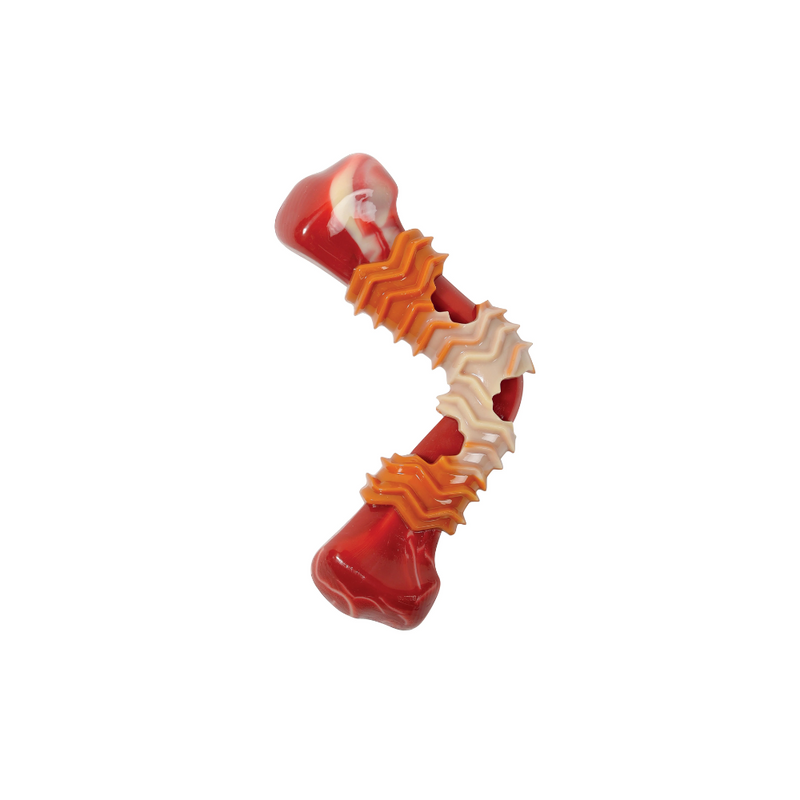 CARNIVORE Giocattolo per Cani Boomerang Osso - Profumo di Bacon