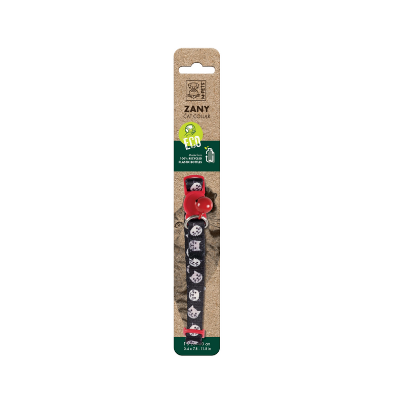 Collare ZANY Cat ECO Nero e Rosso
