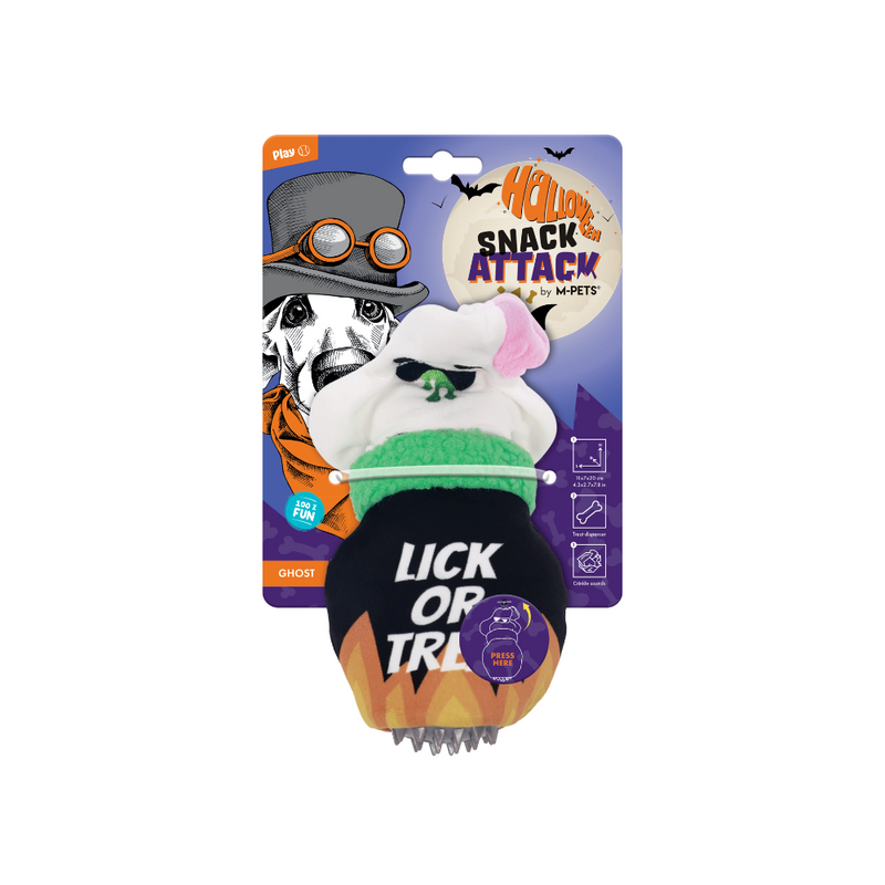 Giocattolo per cani Halloween Snack Attack - Fantasma