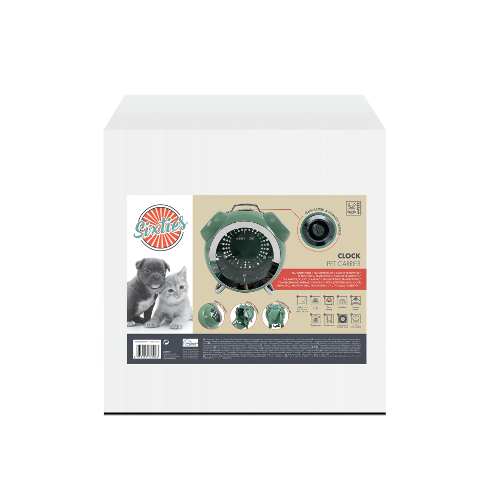 Trasportino per animali SIXTIES Clock Verde