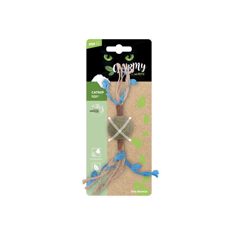 Giocattolo per gatti CHARMY con erba gatta - RAMO D'ALBERO Blu